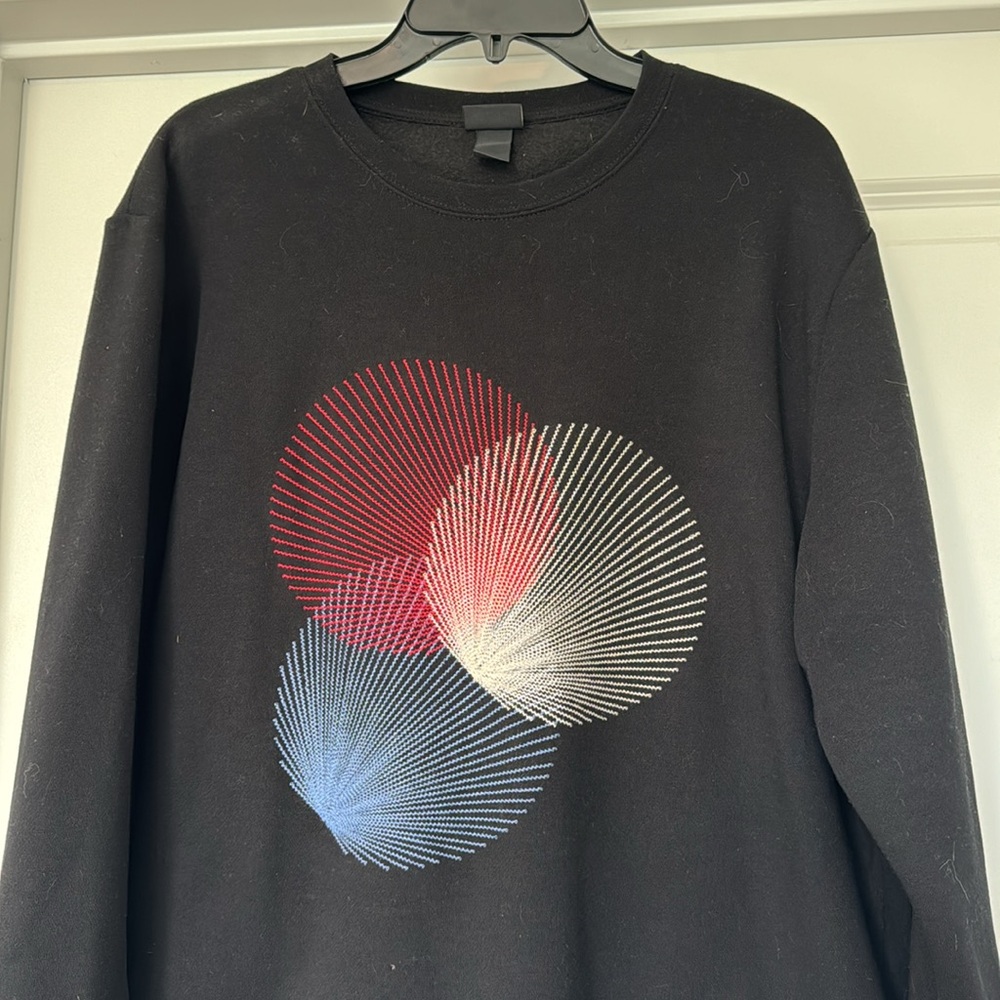 H&M Black Crewneck Sweatshirt with Fireworks